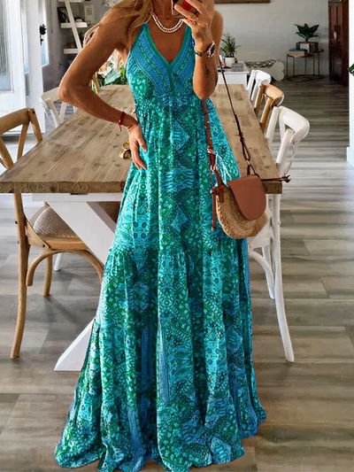 Damen Boho Sommerkleid Kleid | Maxi