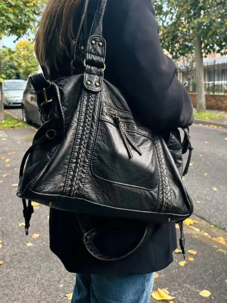 Damen elegante schwarze Umhängetasche | Designer