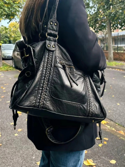 Damen elegante schwarze Umhängetasche | Designer
