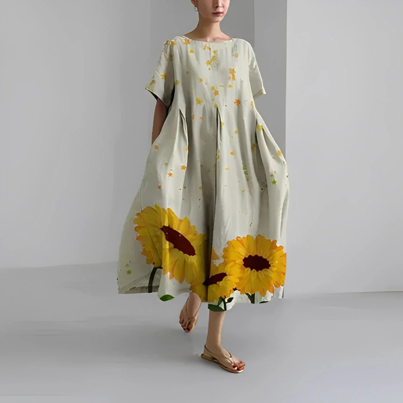 Damen Geblümtes Mutterschaft Sommerkleid | Midi