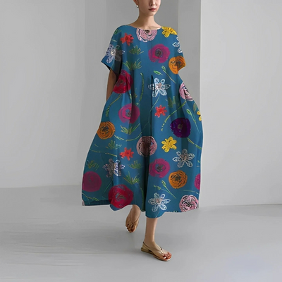 Damen Geblümtes Mutterschaft Sommerkleid | Midi