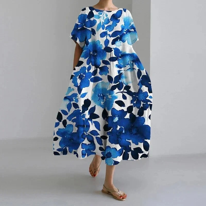 Damen Geblümtes Mutterschaft Sommerkleid | Midi