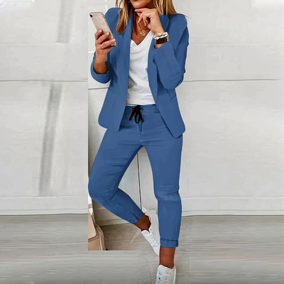 Damen lässiges Blazer- und Hosen-Set | Moderner