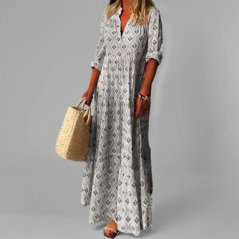 Damen lockeres bequemes langes Kleid | Maxi