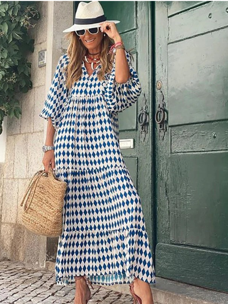 Damen lockeres luftiges Sommerkleid | Maxi