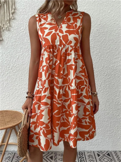 Damen schickes ärmelloses Sommerkleid | Mini