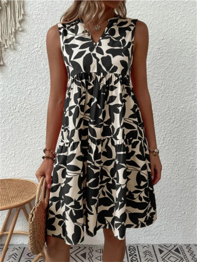 Damen schickes ärmelloses Sommerkleid | Mini