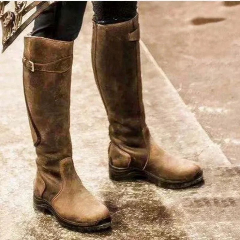 Damen stylische Hochstiefel | Wasserdichte