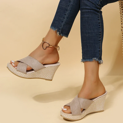 Damen stylische Keil-Sommersandalen | Bequeme
