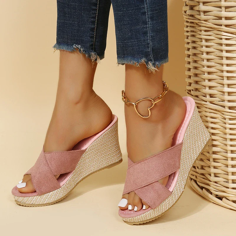 Damen stylische Keil-Sommersandalen | Bequeme