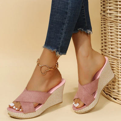 Damen stylische Keil-Sommersandalen | Bequeme
