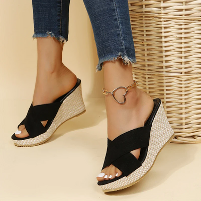 Damen stylische Keil-Sommersandalen | Bequeme