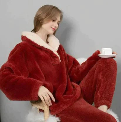 Colleen – flauschiges fleece-pyjama-set für die nacht