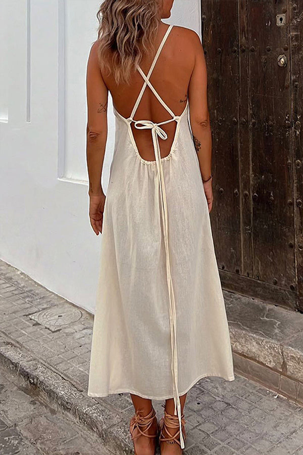 Iris® | Sexy Print Frenulum rückenfreie Kleider mit V-Ausschnitt