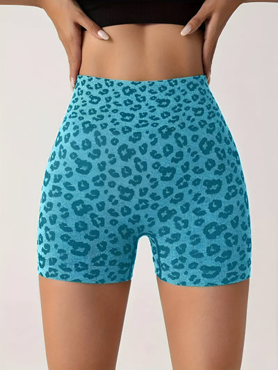 Otway | Leopardenmuster High-Waisted Workout-Shorts