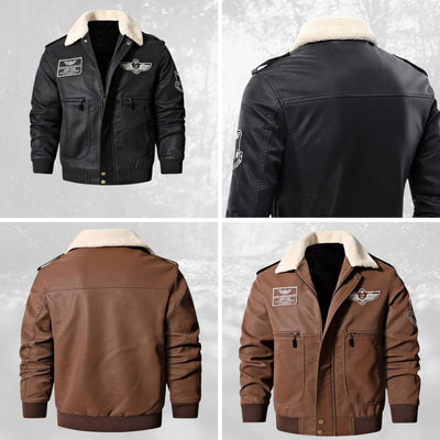 Sherpa-Kragen Flugjacke für Männer