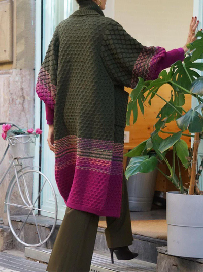 Moderne langärmelige Strickjacke für Damen