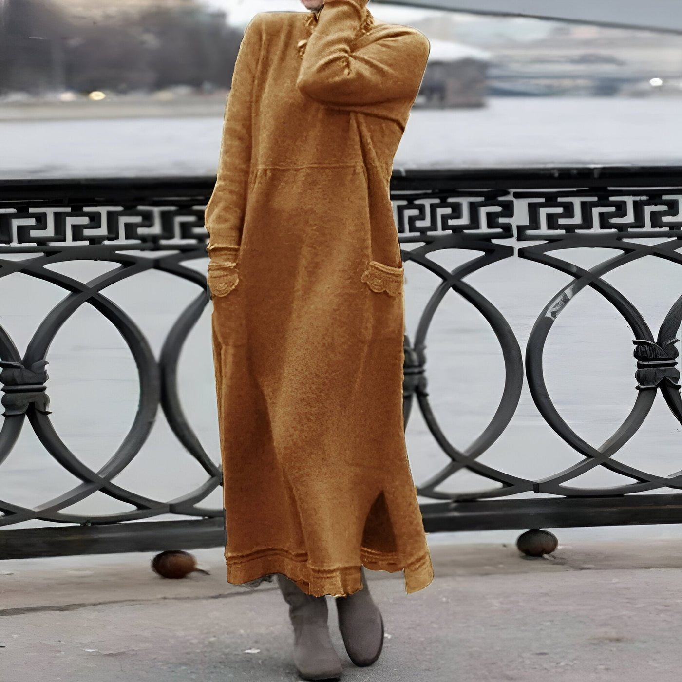 Cornelia | Gemütliches Samt Sweatshirt Kleid