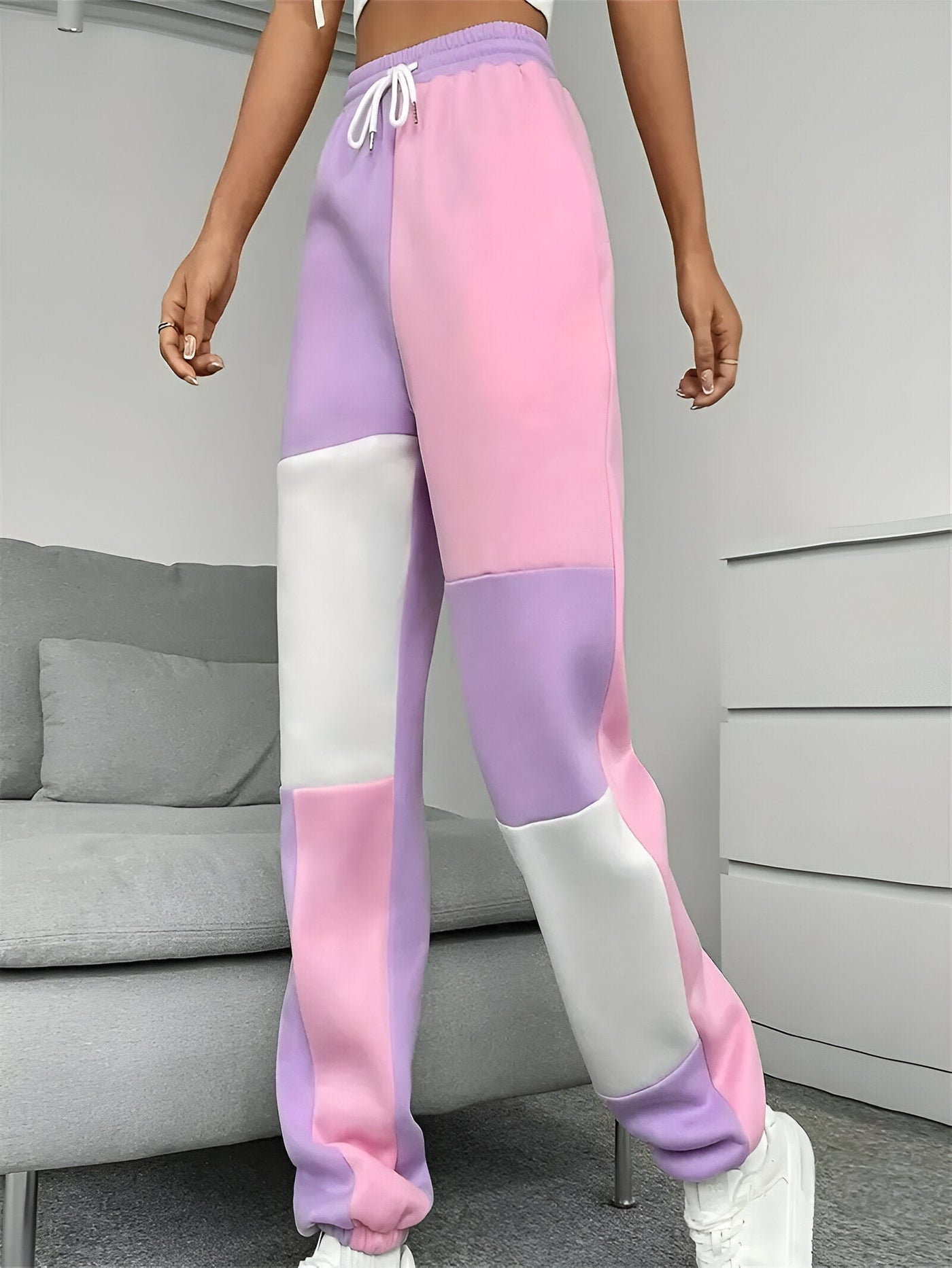 Nele | Color-Block Lockere Jogginghosen – Komfort trifft Stil