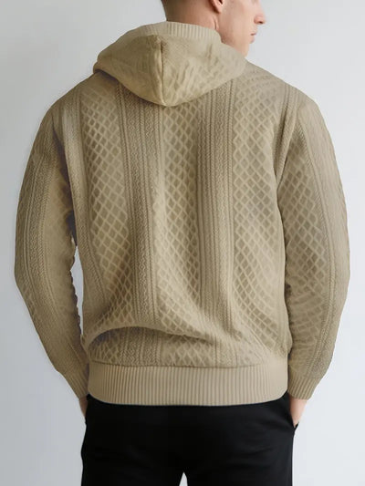 Karah - Langärmeliger Strick Kapuzenpullover