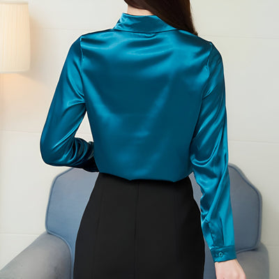 Aithne | Luxuriöse Satin-Seidenbluse