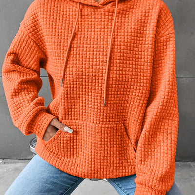 Léana™ | Texturiertes Kapuzen-Sweatshirt mit langen Ärmeln