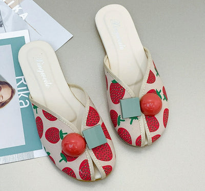 Joanne – Flache Damen-Strandslipper mit Kirschzehenkappe