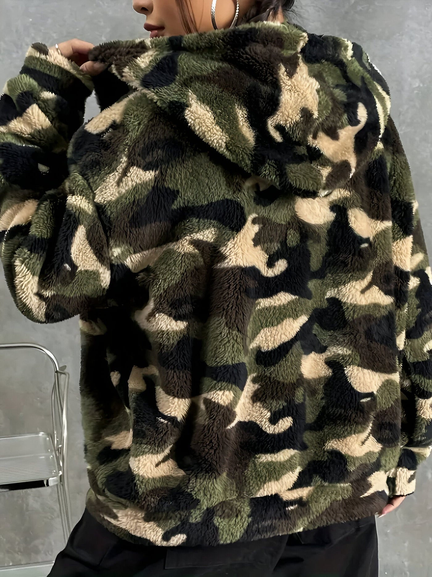 Doll | Kuschelige & Stilvolle Camouflage Kapuzenjacke