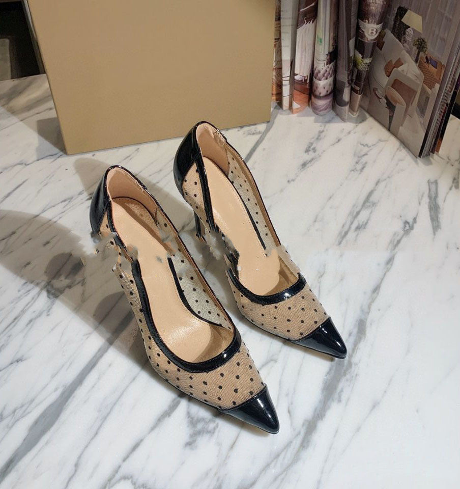 Charlotte – Sexy Mesh Stilettos mit Spitzem Zeh