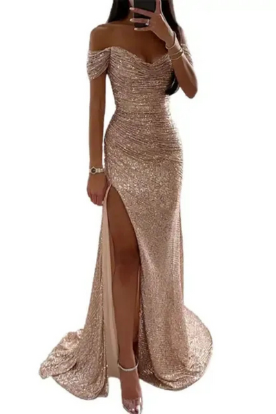 Elegantes Glitzer-Abendkleid für Damen | Maxi