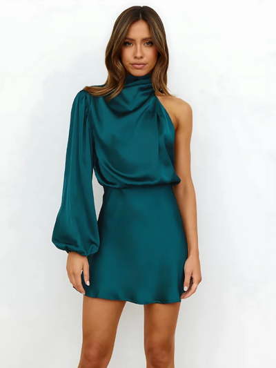 Elegantes One-Shoulder-Cocktailkleid für Damen | Mini