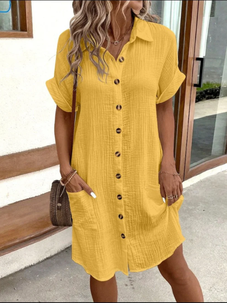 Elegantes Sommer-Hemdkleid für Damen | Mini