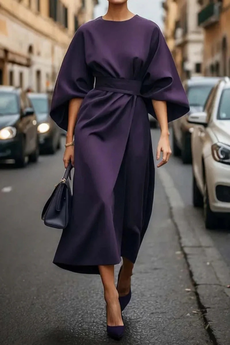 Elegantes Vintage-Kleid für Damen | Midi