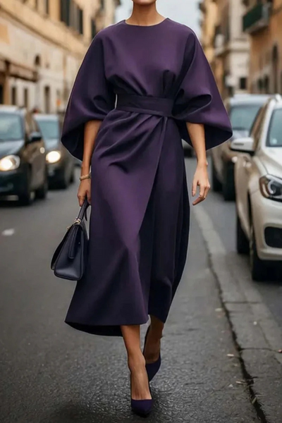Elegantes Vintage-Kleid für Damen | Midi