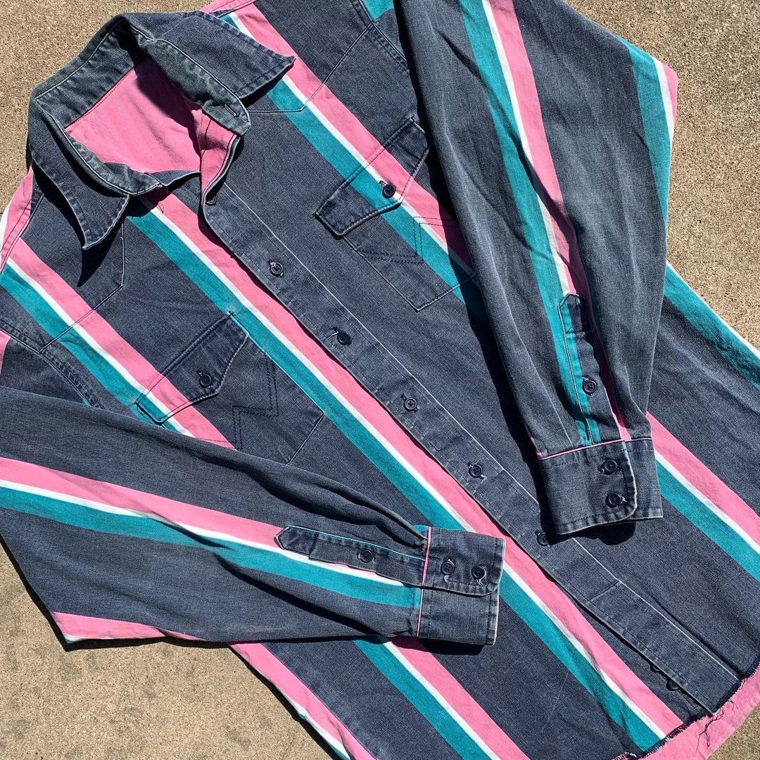 Damon – Lässiges Herrenhemd mit Retro-Print und langen Ärmeln