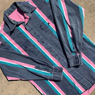 Damon – Lässiges Herrenhemd mit Retro-Print und langen Ärmeln