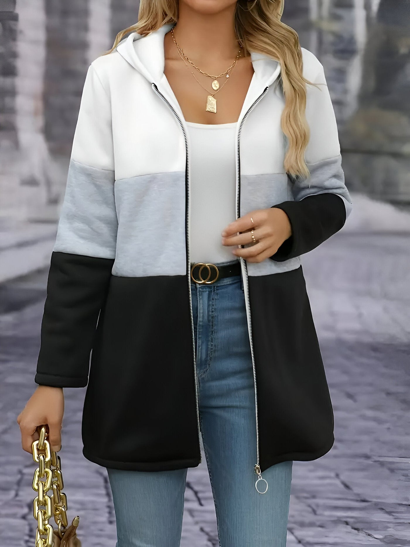 Franziska | Color Block Kapuzenjacke