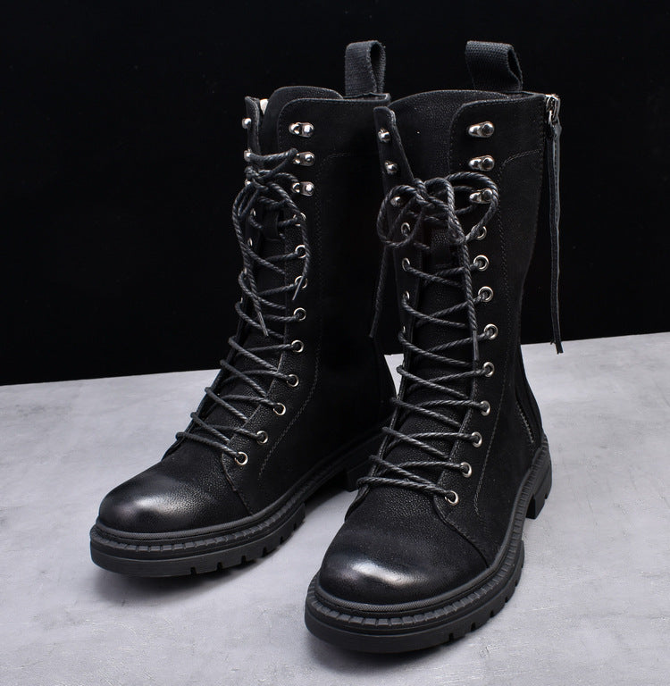 Howard – Retro Herrenstiefel mit Rundspitze und mittlerem Schaft