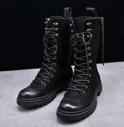 Howard – Retro Herrenstiefel mit Rundspitze und mittlerem Schaft