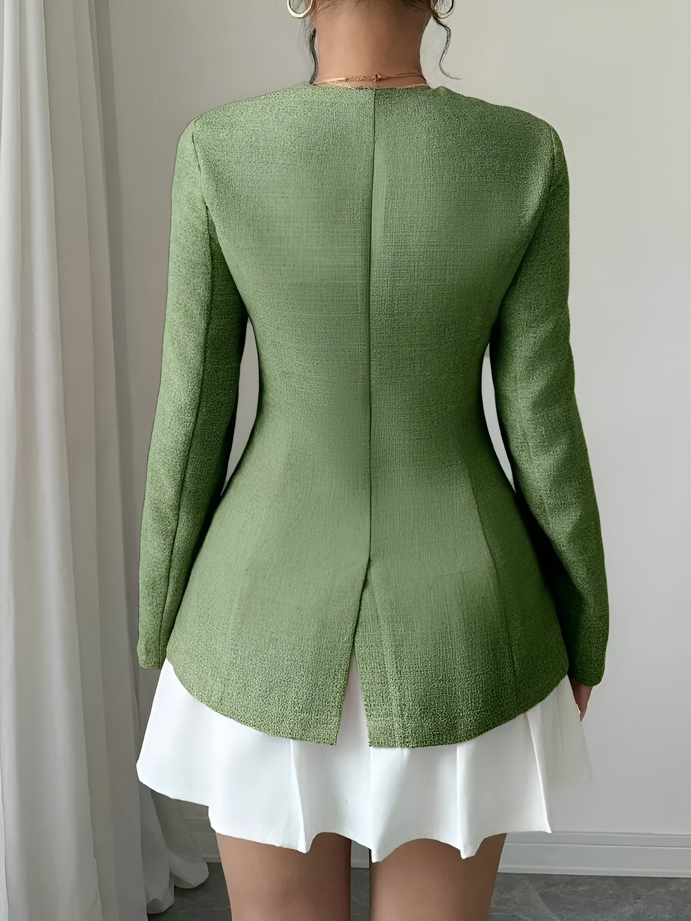 Evalene | Elegante Jacke mit Rüschendetails und langen Ärmeln für Damen