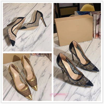 Charlotte – Sexy Mesh Stilettos mit Spitzem Zeh