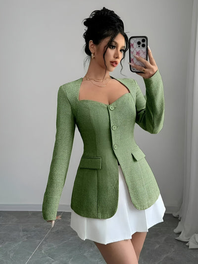 Evalene | Elegante Jacke mit Rüschendetails und langen Ärmeln für Damen