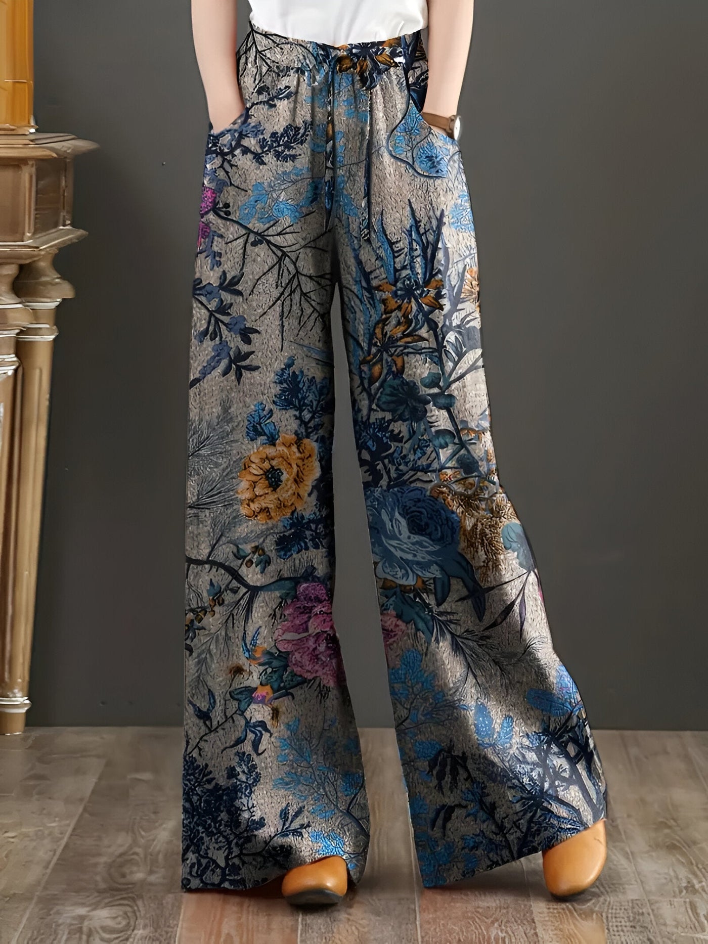 Jessika | Mühelose Blumenmuster-Weite Hose