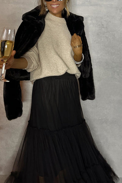 Savannah® | Schwarzer Tüll-Maxirock