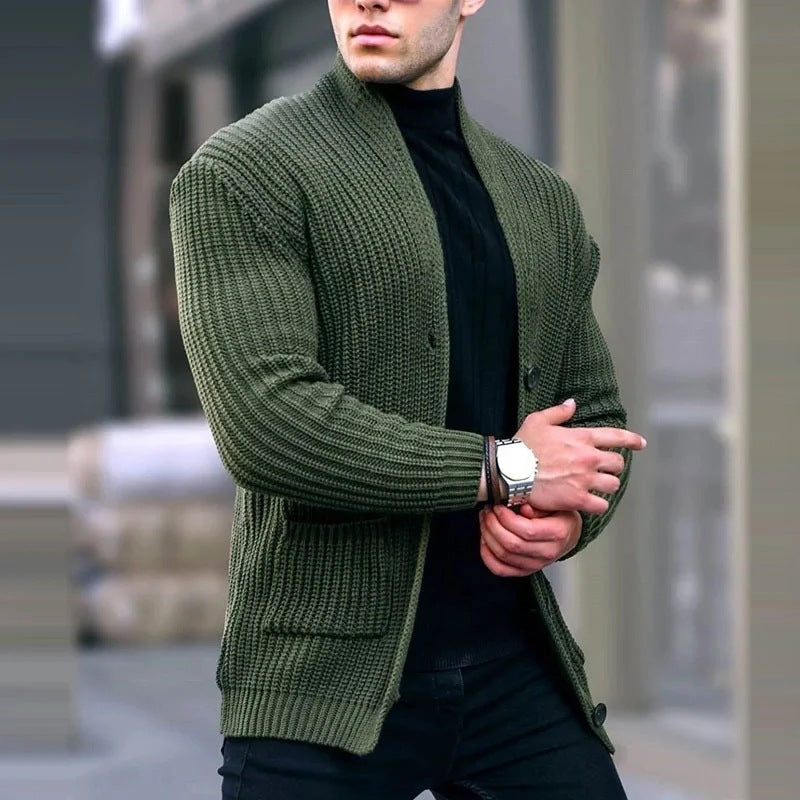 Vincent – Modischer lässiger Slim Fit Pullover in einfarbig