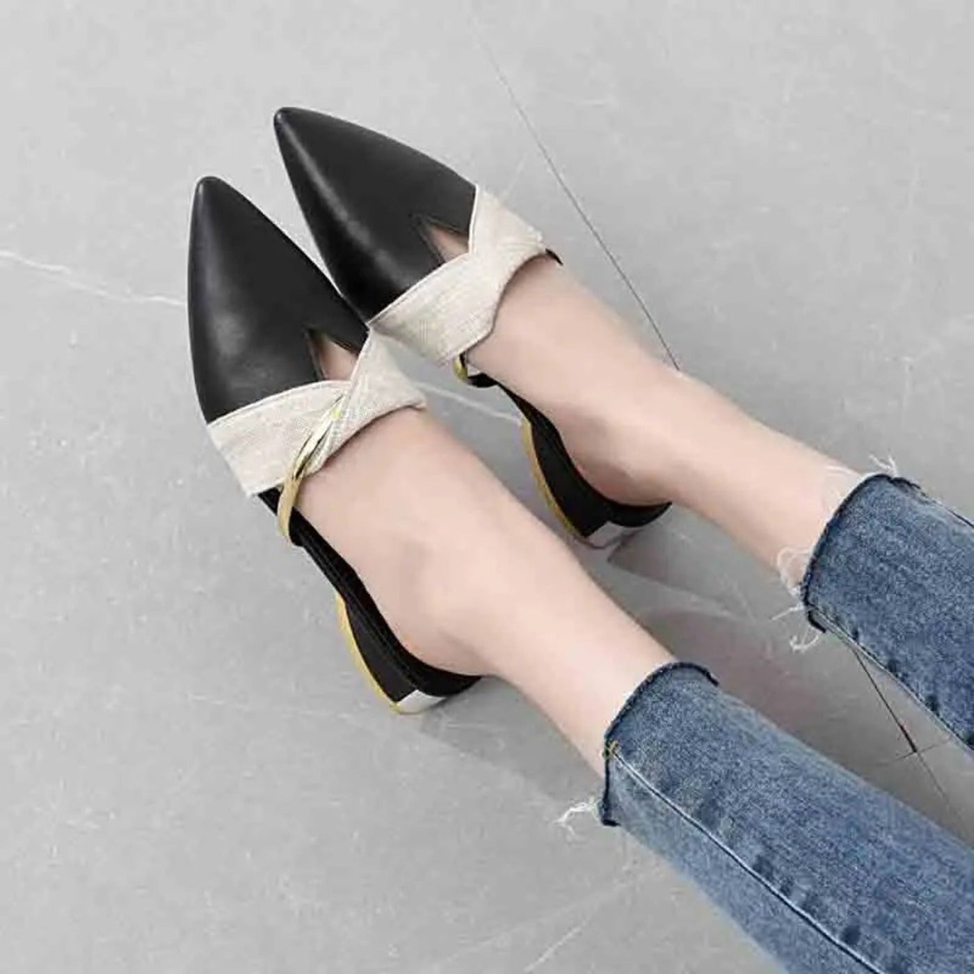 Elegante Spitzen-Zehennießer Maultiere Für Damen – Santina