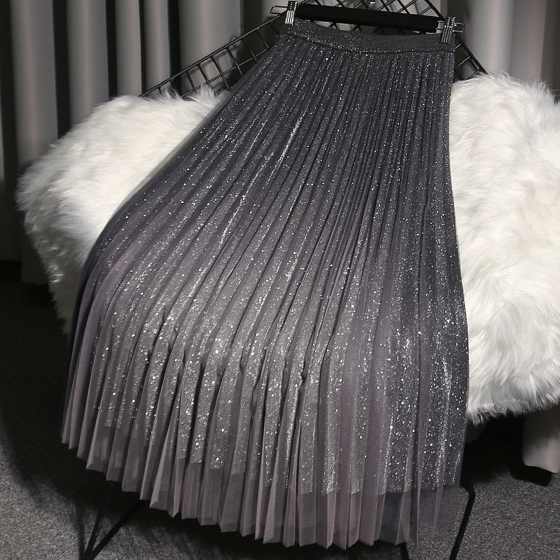 Emma – Plissierter Damenrock mit Farbverlauf