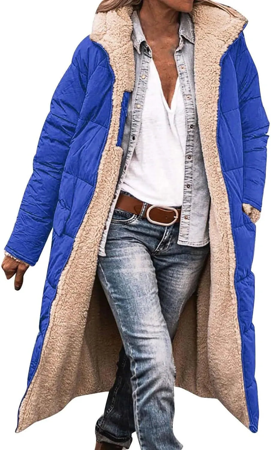 Wendbare Fleecejacke Blau - Nova