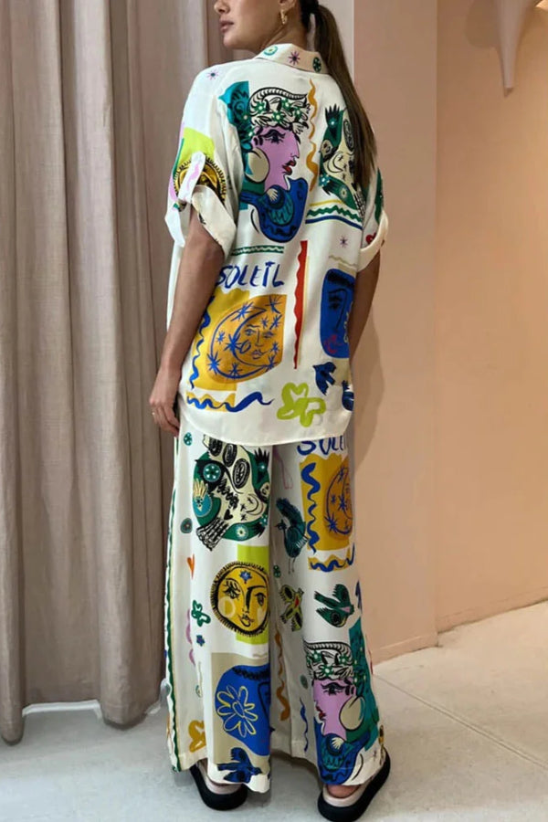 Jenny® | Lässiges zweiteiliges Set mit künstlerischem Graffiti-Print