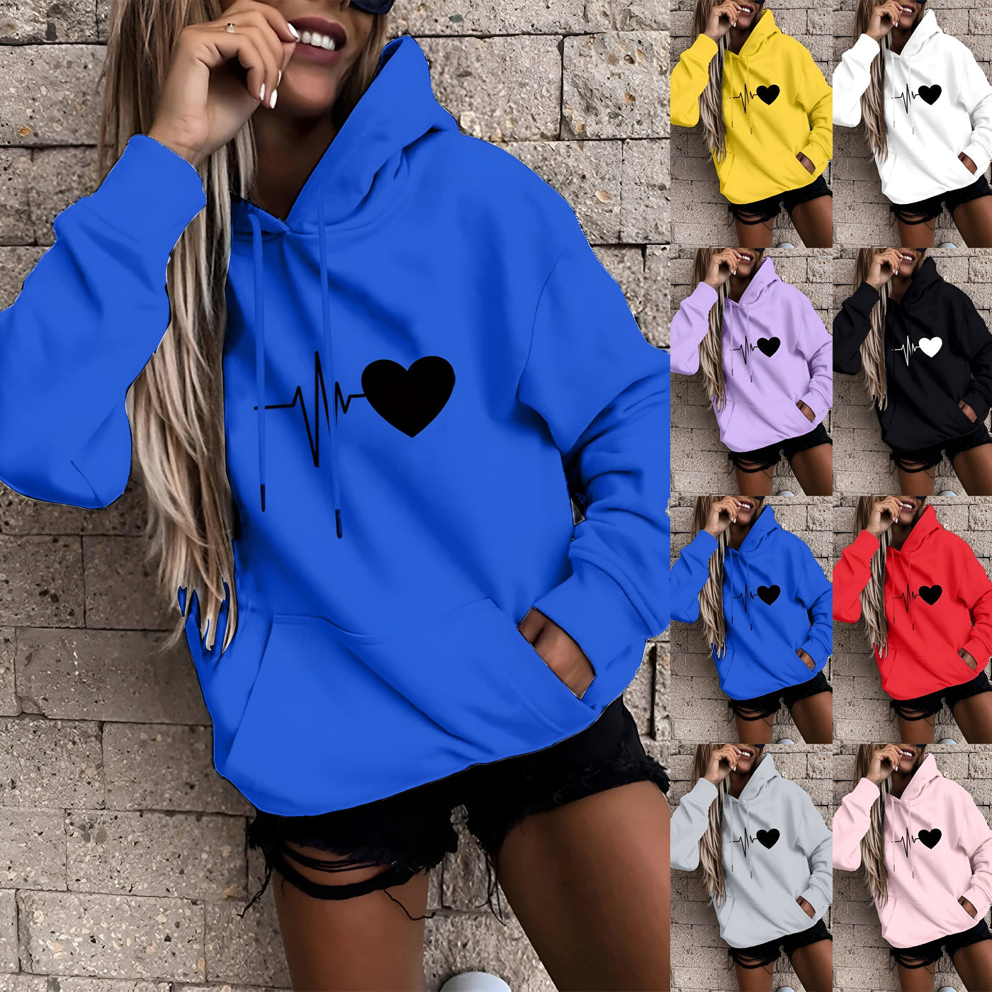 Catherine | Lässiges Print Hoodie Sweatshirt